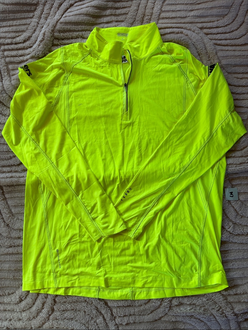 OGIO Men’s High-Visibility Neon Yellow Quarter-Zip Performance Jacket